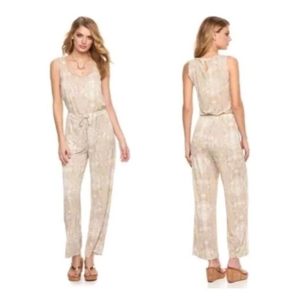 Juicy Couture Womens Sleeveless Cinched Waist Desert Dusk Jumpsuit NWT Snakeskin